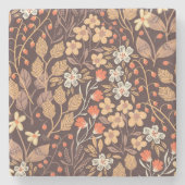 Herfstflora:  naadloos patroon stenen onderzetter (Voorkant)