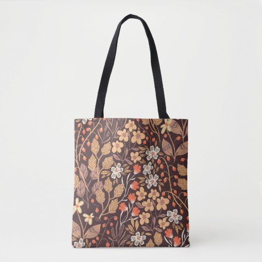 Herfstflora:  naadloos patroon tote bag (Voorkant)