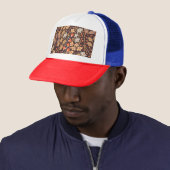 Herfstflora:  naadloos patroon trucker pet (In situ)