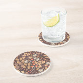 Herfstflora:  naadloos patroon zandsteen onderzetter (Zijkant)