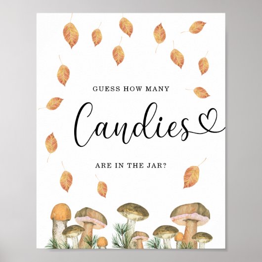 Herfstflora raad hoeveel snoepjes poster (Voorkant)