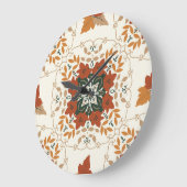 Herfstfluistert: Floral Geometric Blend Grote Klok (Hoek)