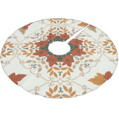 Herfstfluistert: Floral Geometric Blend Kerstboom Rok (Gekanteld)