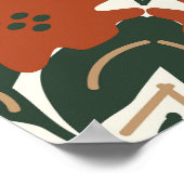 Herfstfluistert: Floral Geometric Blend Poster (Hoek)