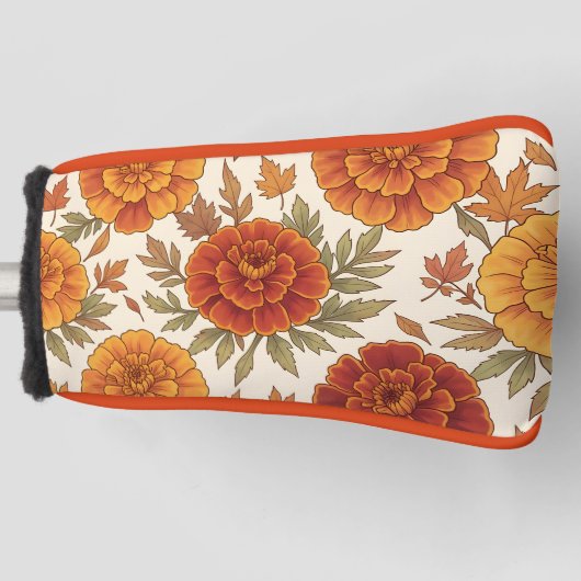 Herfstfluitenkruid bloempatroon golfheadcover (Voorkant)