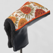 Herfstfluitenkruid bloempatroon golfheadcover (3/4 voorkant)