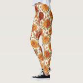 Herfstfluitenkruid bloempatroon leggings (Links)