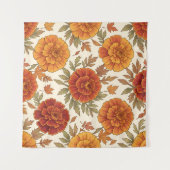 Herfstfluitenkruid bloempatroon wandkleed (Voorkant (horizontaal))