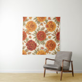 Herfstfluitenkruid bloempatroon wandkleed (In Situ (horizontaal))