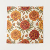 Herfstfluitenkruid bloempatroon wandkleed (Voorkant)