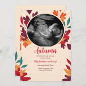 Herfstfoto Zwangerschapsaankondiging Kaart (Voorkant / Achterkant)