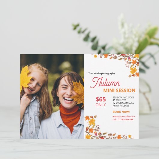 Herfstfotografie Mini sessie Sjabloon (Staand voorkant)