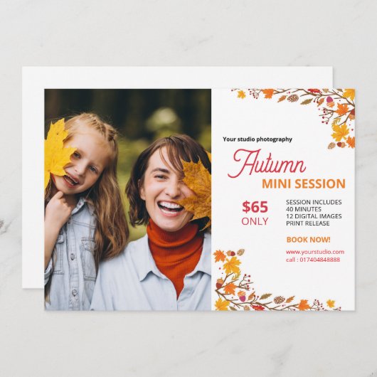 Herfstfotografie Mini sessie Sjabloon (Voorkant / Achterkant)