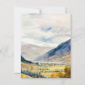 Herfstgebergte Forest Valley Waterverf Kaart (Achterkant)