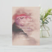  herfstgebergte landschapsscript bruiloft kaart (Staand voorkant)