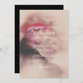  herfstgebergte landschapsscript bruiloft kaart (Voorkant / Achterkant)