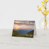 Herfstgebergte op zonsondergang Hartelijk dank Kaart (Gele Bloem)