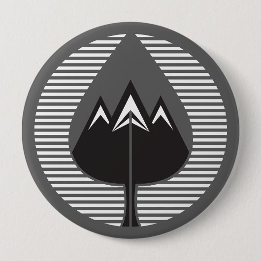 herfstgebergte ronde button 4,0 cm (Voorkant)