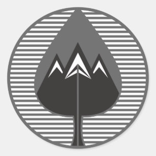 herfstgebergte ronde sticker