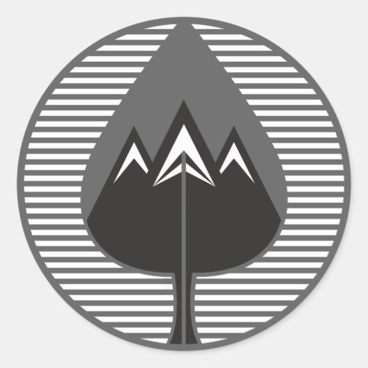 herfstgebergte ronde sticker (Voorkant)