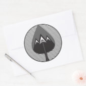 herfstgebergte ronde sticker (Envelop)