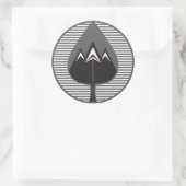 herfstgebergte ronde sticker (Tas)