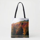Herfstgebladerte bij vijver tote bag (Voorkant)