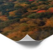 Herfstgebladerte door de rivier in New England Poster (Hoek)