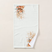 Herfstgebladerte en bloemen met pompoenen en appel bad handdoek (Handdoek)
