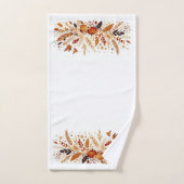 Herfstgebladerte en pompoen en vogels bad handdoek (Handdoek)