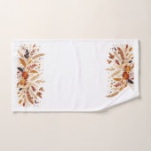 Herfstgebladerte en pompoen en vogels bad handdoek (Handdoek)