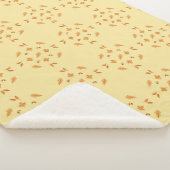 Herfstgebladerte geel en Sinaasappel Sherpa Deken (3/4)