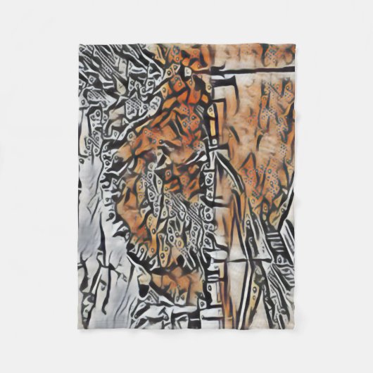 Herfstgebladerte in het park fleece deken (Voorkant)