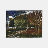 Herfstgebladerte in het park fleece deken (Voorkant (Horizontaal))