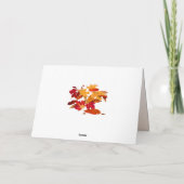 Herfstgebladerte in Oranje Rood Geel Verjaardag Kaart (Achterkant)