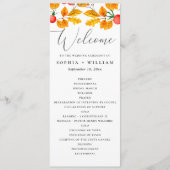 Herfstgebladerte van Woodland. Waterverf herfst br Programmakaart (Voorkant)