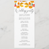 Herfstgebladerte van Woodland. Waterverf herfst br Programmakaart (Achterkant)