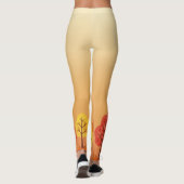 Herfstgeest met pompoen leggings (Achterkant)