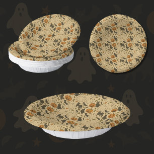 herfstgeesten en zwarte katten Halloween Papieren Kommen