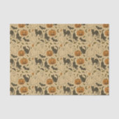  herfstgeesten en zwarte katten Halloween Tissuepapier (Voorkant)