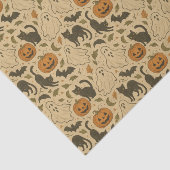  herfstgeesten en zwarte katten Halloween Tissuepapier (Detail)