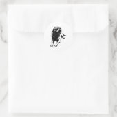 Herfstgehuil en -koude ronde sticker (Tas)