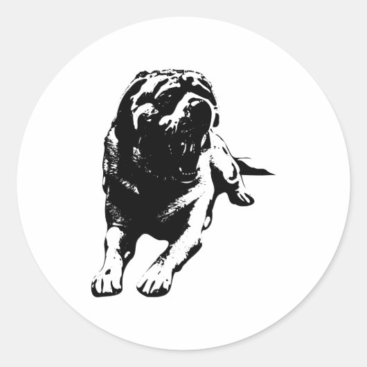 Herfstgehuil en -koude ronde sticker (Voorkant)