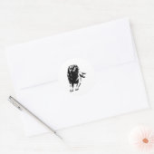 Herfstgehuil en -koude ronde sticker (Envelop)