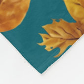 Herfstgekleurde bladeren fleece deken (Hoek)