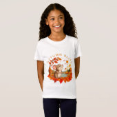 Herfstgeluk Knuffelmuis. Kinder T-shirt (Voorkant volledig)