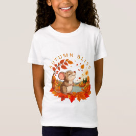 Herfstgeluk Knuffelmuis. Kinder T-shirt