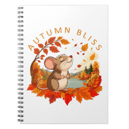Herfstgeluk Mopige Muis Herfst Spiraal Notebook Notitieboek