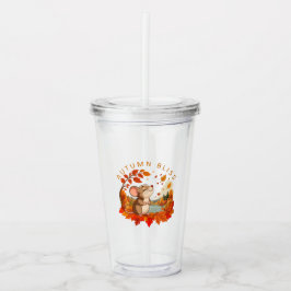 Herfstgeluk Mopige Muis Herfst Tumbler Acryl Drinkbeker