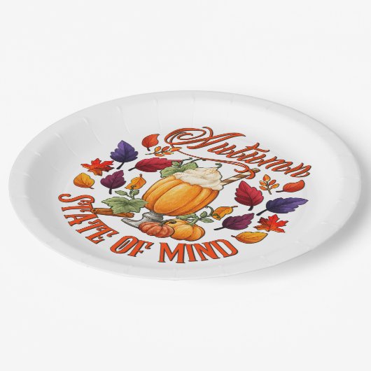 Herfstgemoedstoestand Papieren Bordje (Gekanteld)